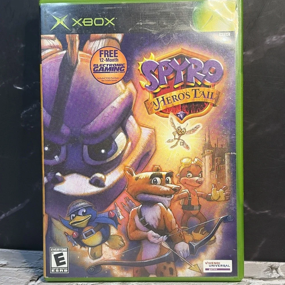 Spyro: A Hero's Tail (Microsoft Xbox, 2004) T&W - Very Clean Disk - CIB